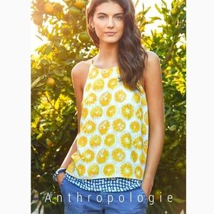 🍋 Anthropologie Lemon Layered Swing Top ❤️